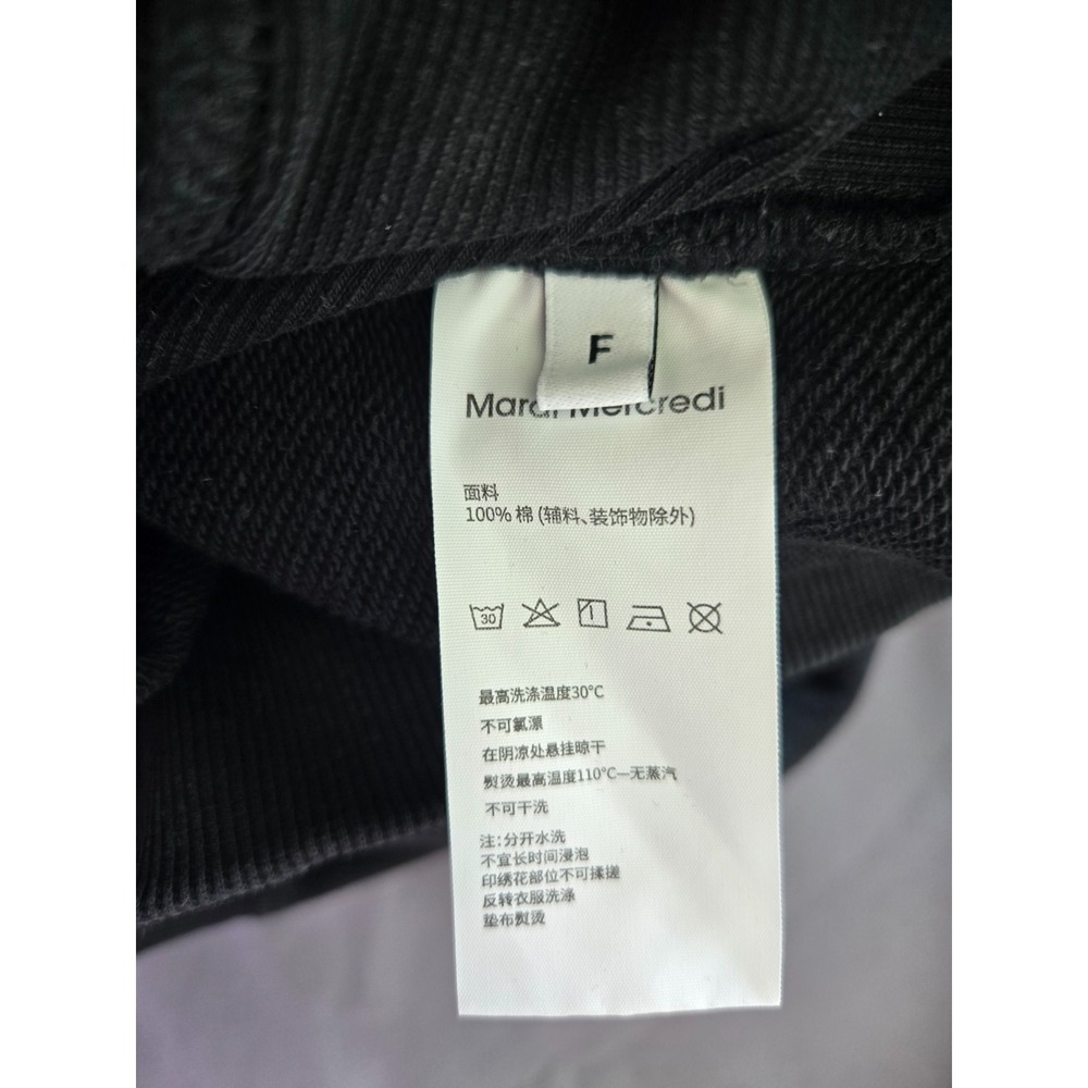 Mardi Mercredi Flower Sweatshirt Black Crewneck (One Size) Preppy College City - Picture 11 of 16
